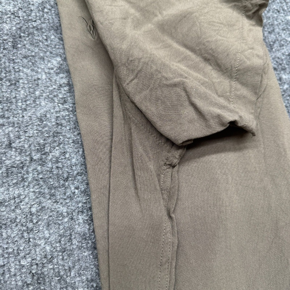 AllSaints Camp Men's 2XL Relaxed-Fit Short Sleeve Shirt Brown Solid Loop - Picture 11 of 12